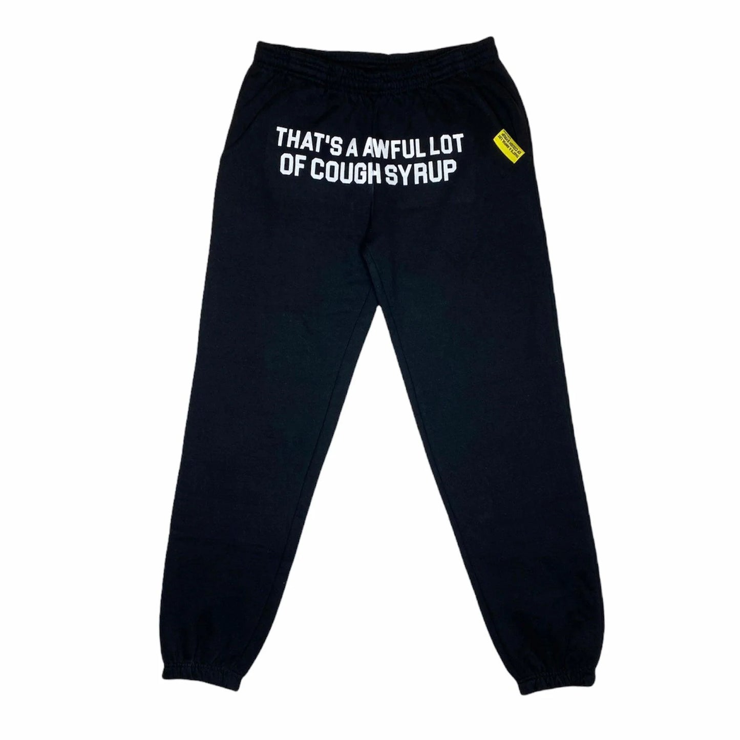 THATS A AWFUL LOT OF COUGH SYRUP BLACK/ WHITE CLASSIC SWEATPANTS (BRAND NEW)