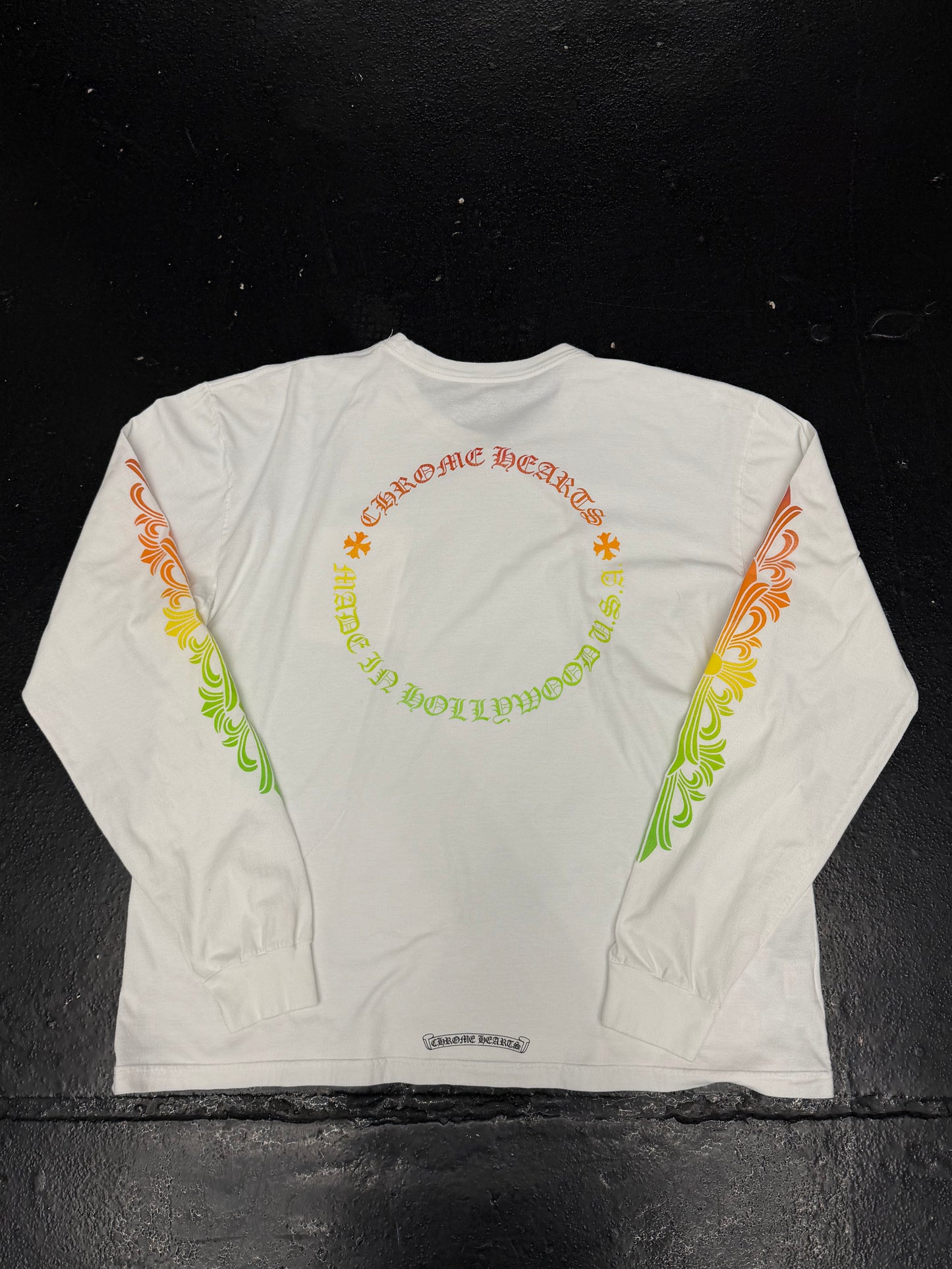 CHROME HEARTS GRADIENT FLOAL LONG SLEEVE T-SHIRT (PRE-OWNED)