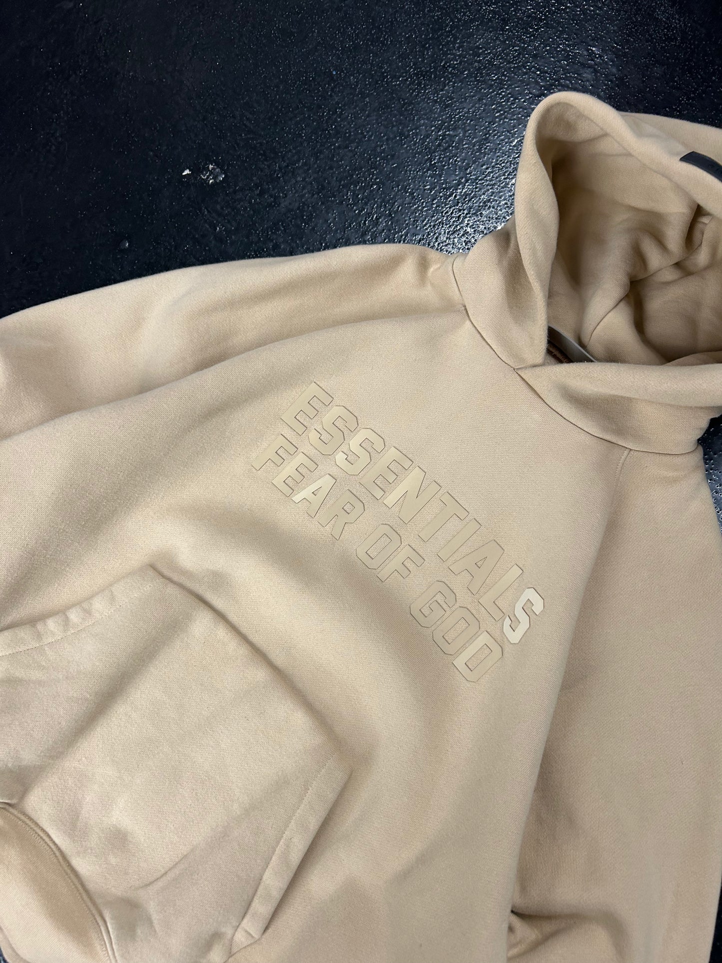 ESSENTIALS BEIGE HOODIE (PRE OWNED)