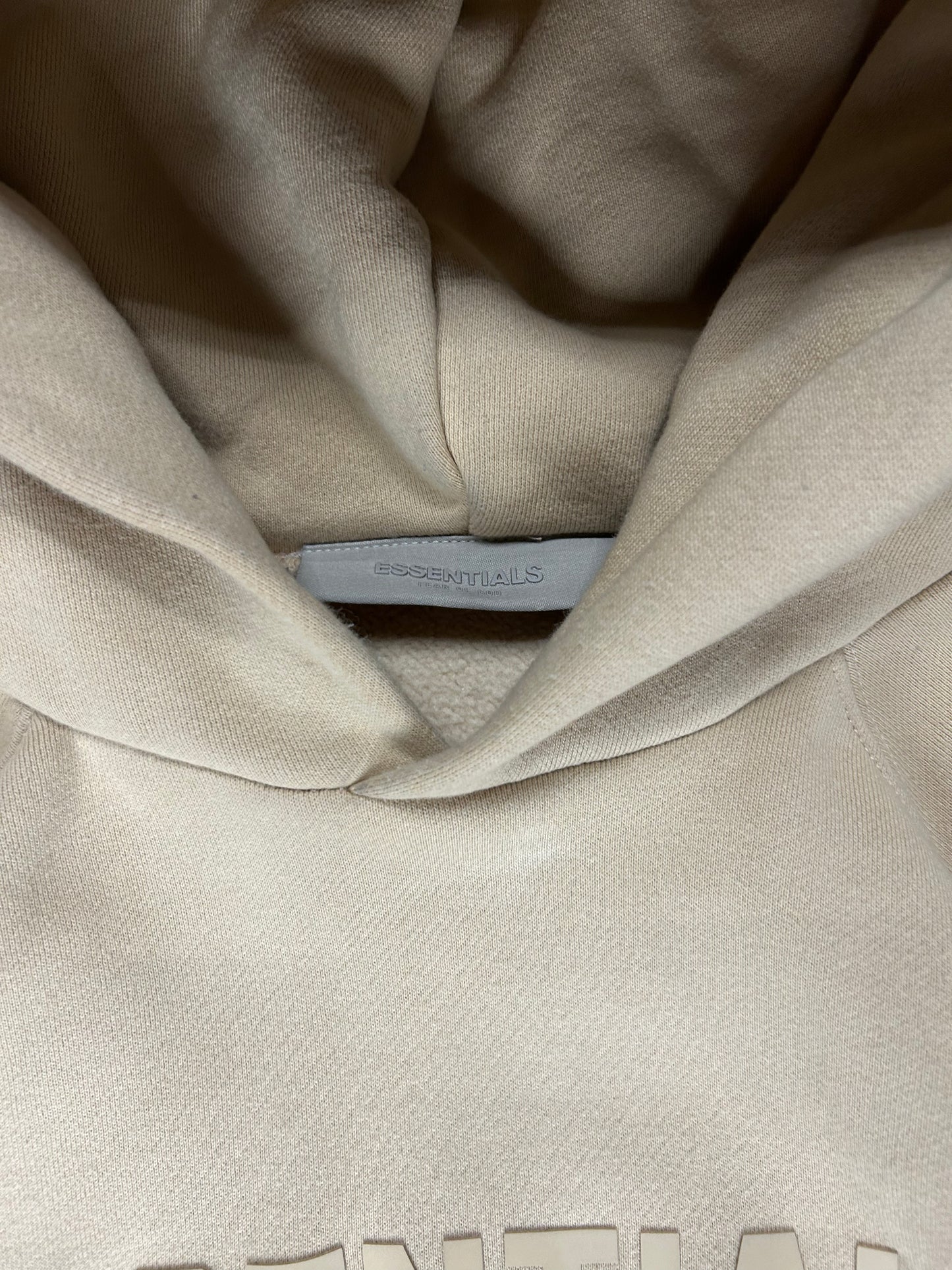 ESSENTIALS BEIGE HOODIE (PRE OWNED)