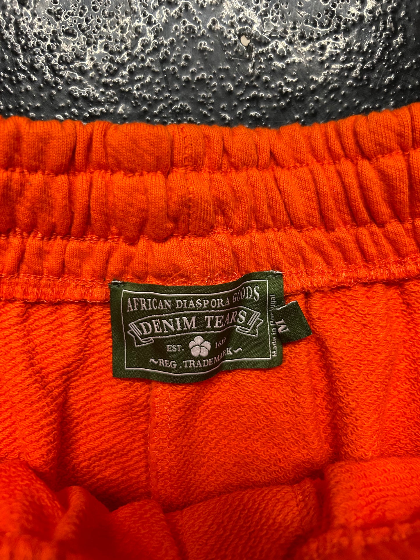 DENIM TEARS SWEAT SHORTS ORANGE (BRAND NEW)