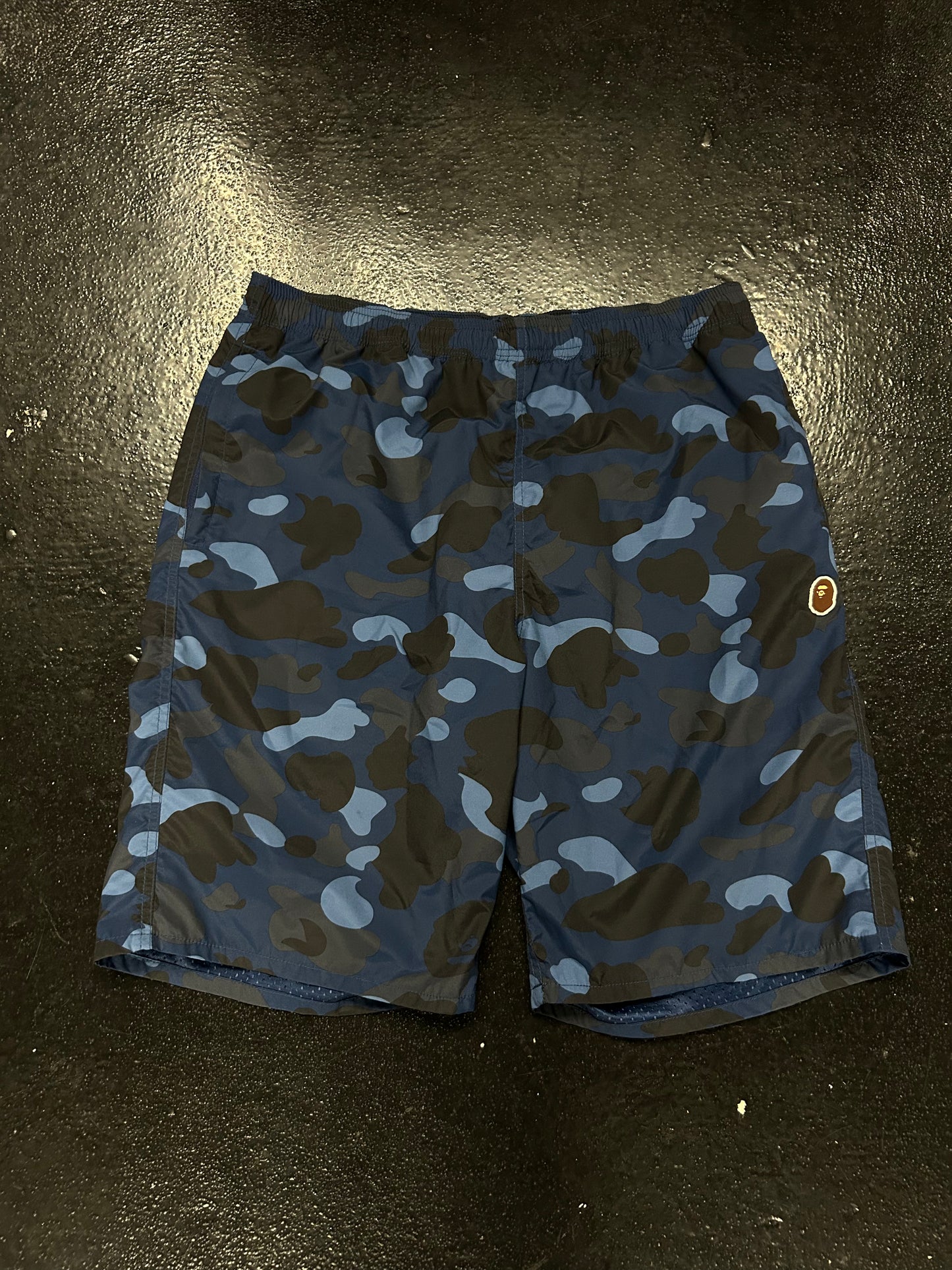 BAPE BLUE CAMO SHORTS (PRE OWNED)