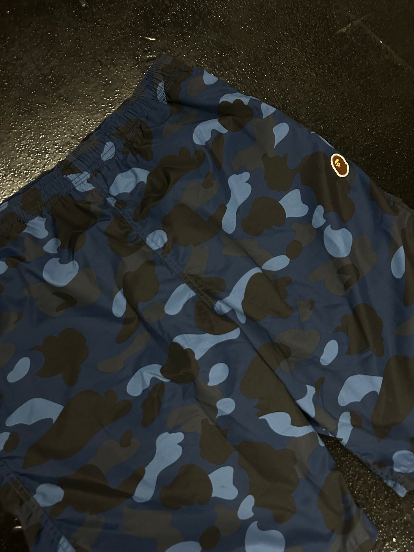 BAPE BLUE CAMO SHORTS (PRE OWNED)