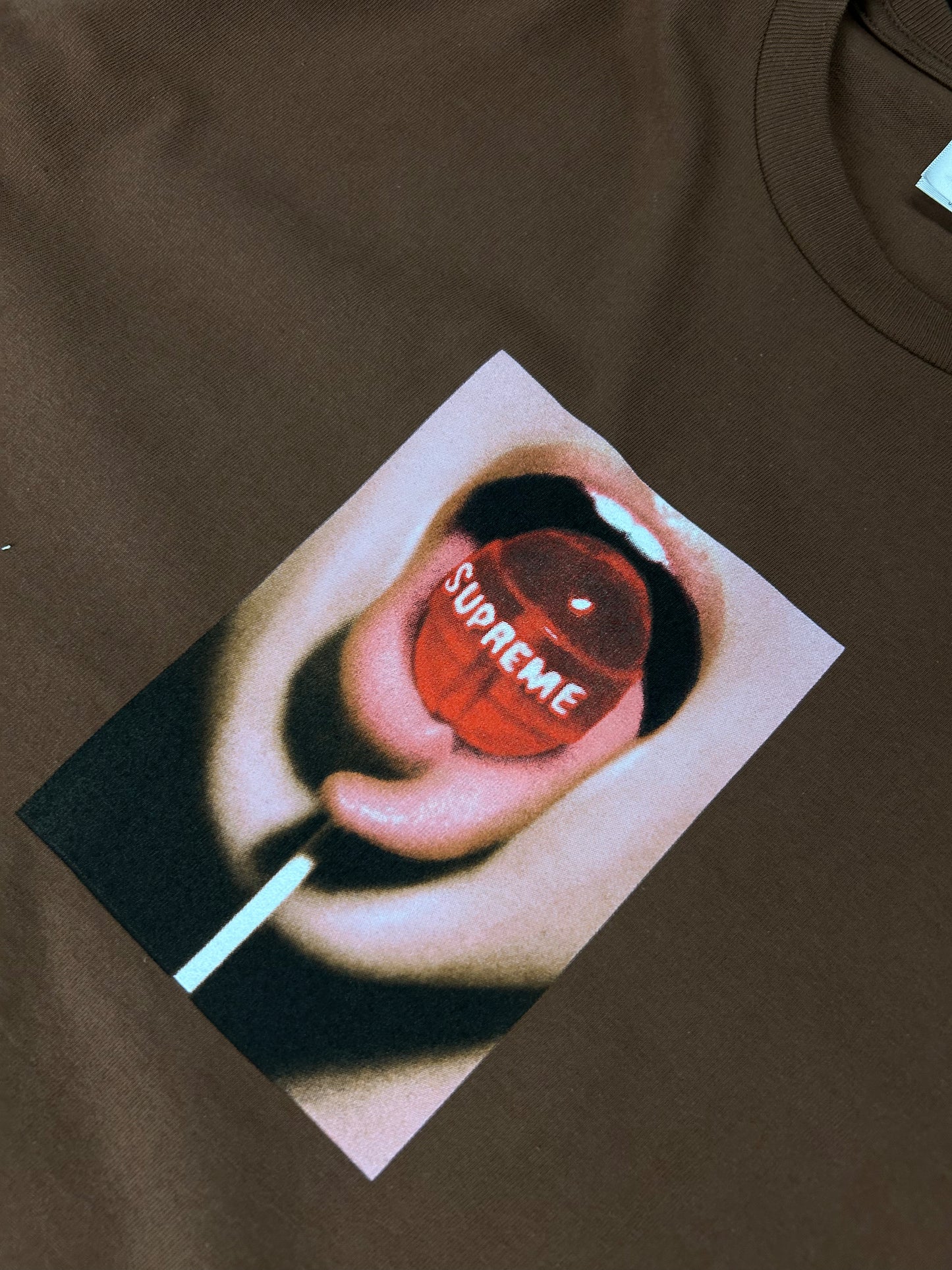 SUPREME BROWN LOLLIPOP TEE (BRAND NEW)