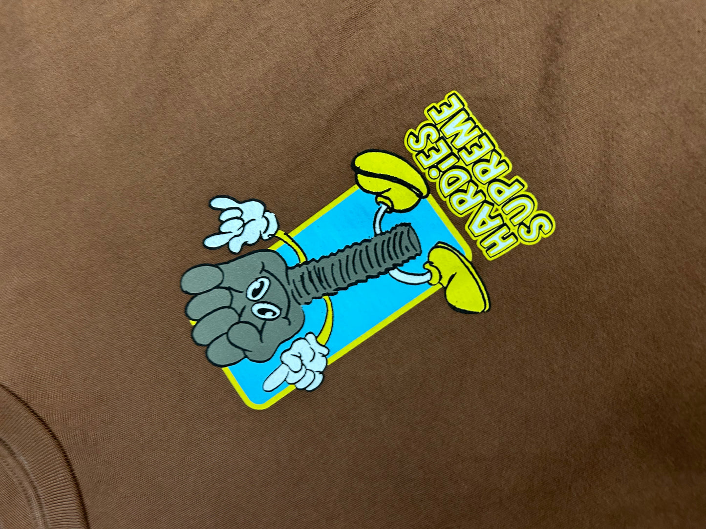 SUPREME HARDIES SUPREME BROWN TEE (BRAND NEW)