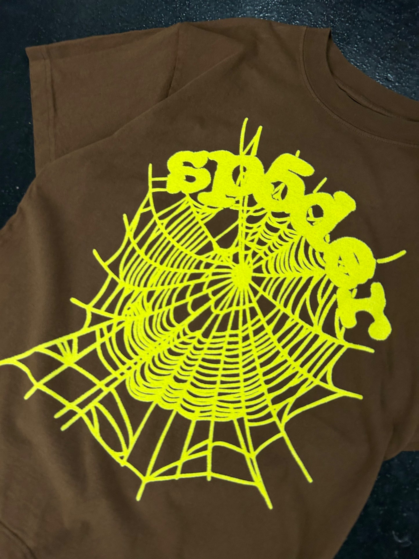 SPIDER BROWN YELLOW TEE (BRAND NEW)
