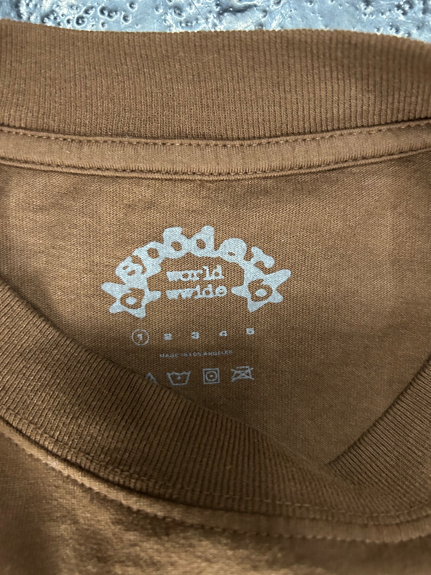 SP5DER BROWN YELLOW TEE (BRAND NEW)