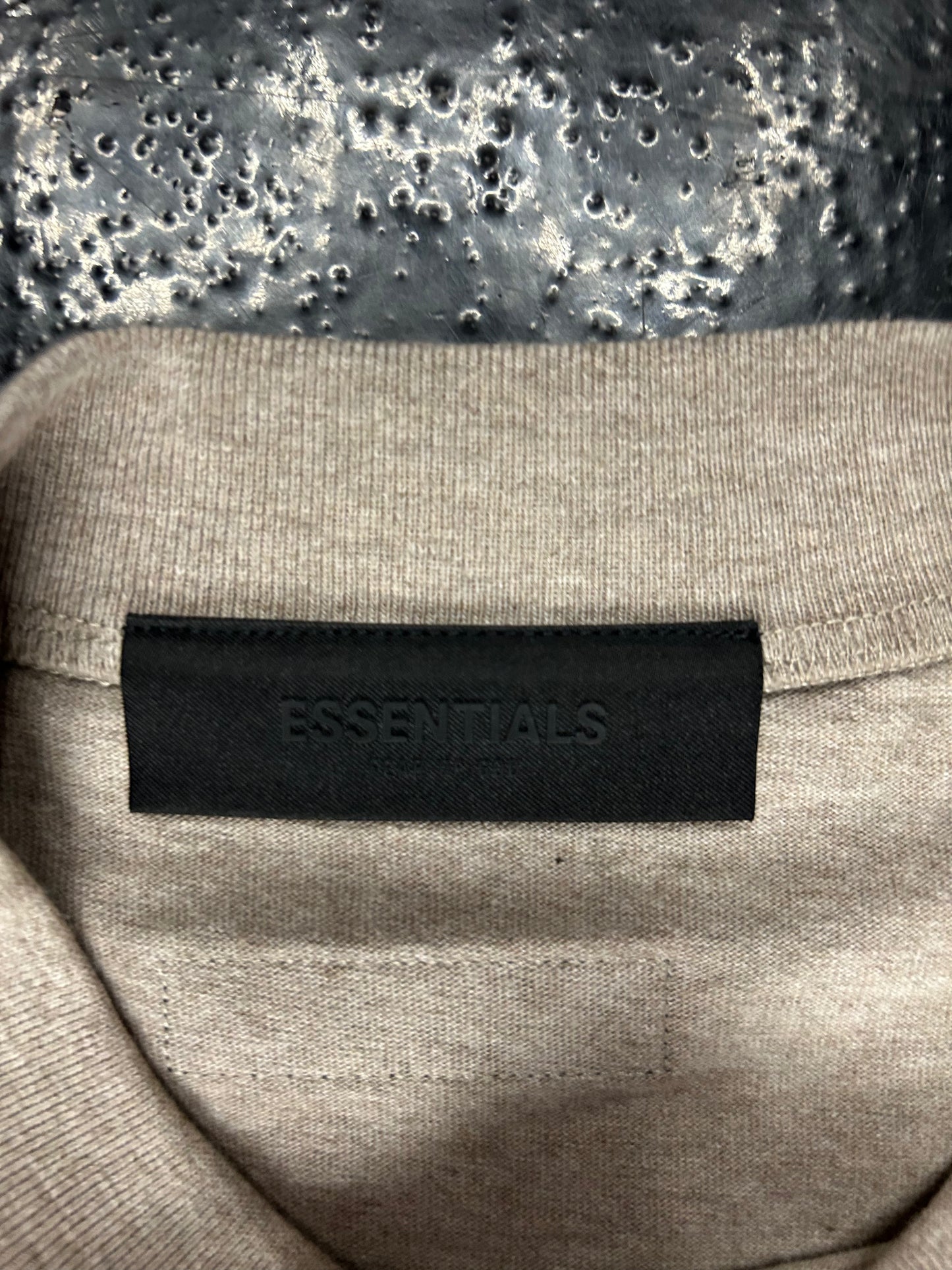 ESSENTIALS CENTER LOGO OATMEAL TEE (BRAND NEW)