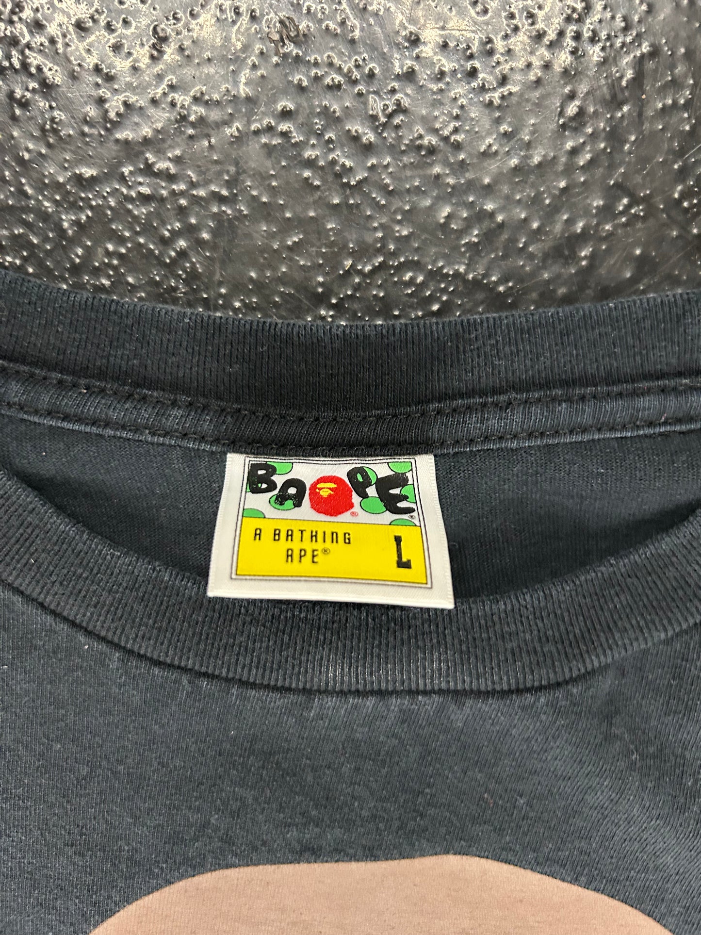 BAPE BLACK BIG FACE TEE (PRE OWNED)