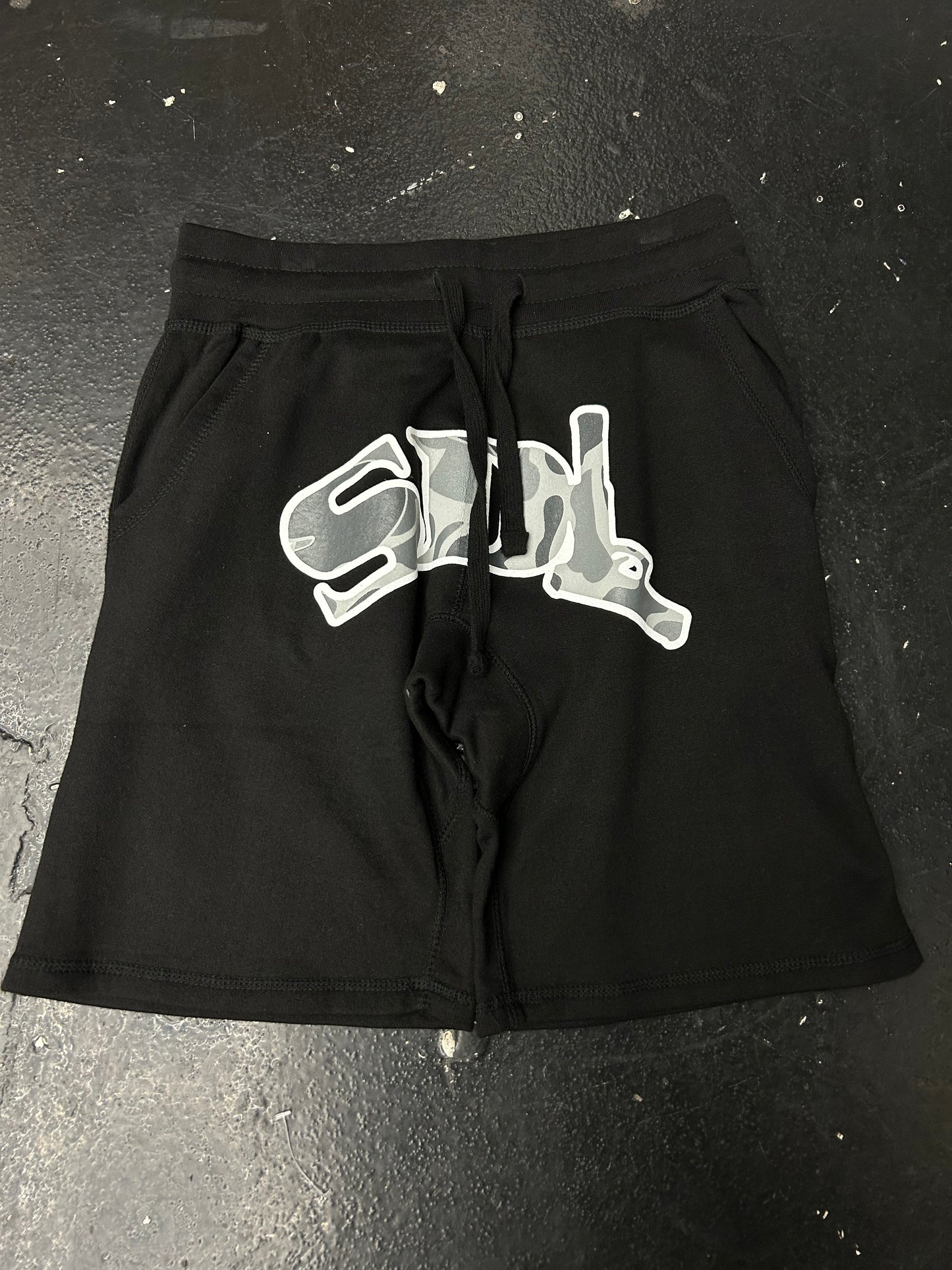 SDL BLACK ARCTIC CAMO SHORTS (BRAND NEW)