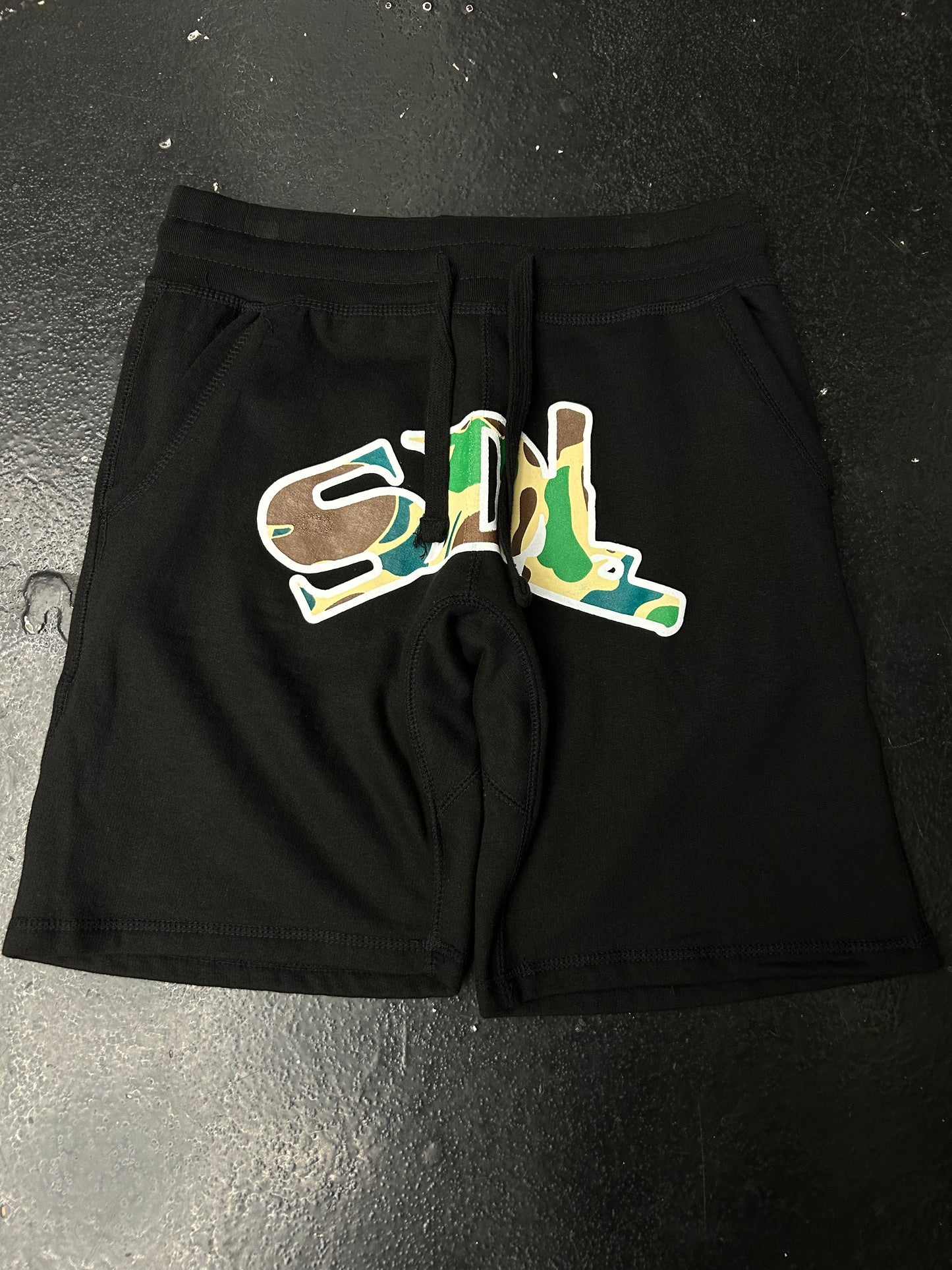 SDL BLACK GREEN CAMO SHORTS (BRAND NEW)