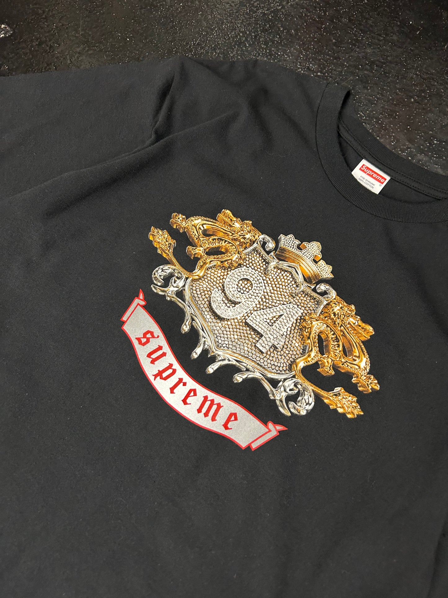 SUPREME DIAMONDS 94 BLACK TEE (PRE OWNED)