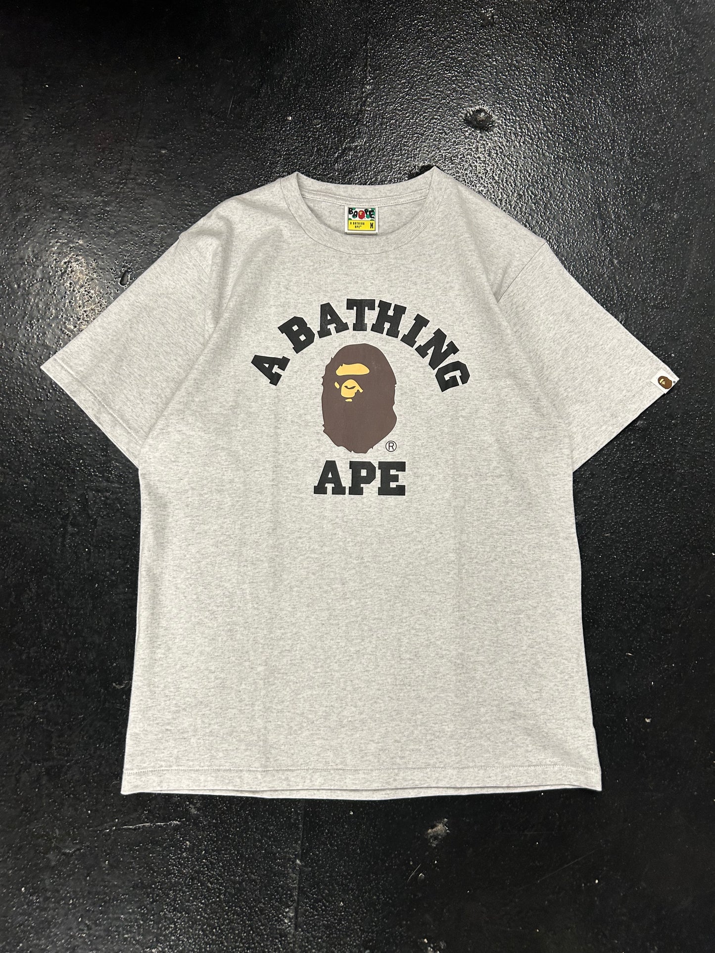 BAPE HEATHER GREY SPELL OUT TEE (BRAND NEW)