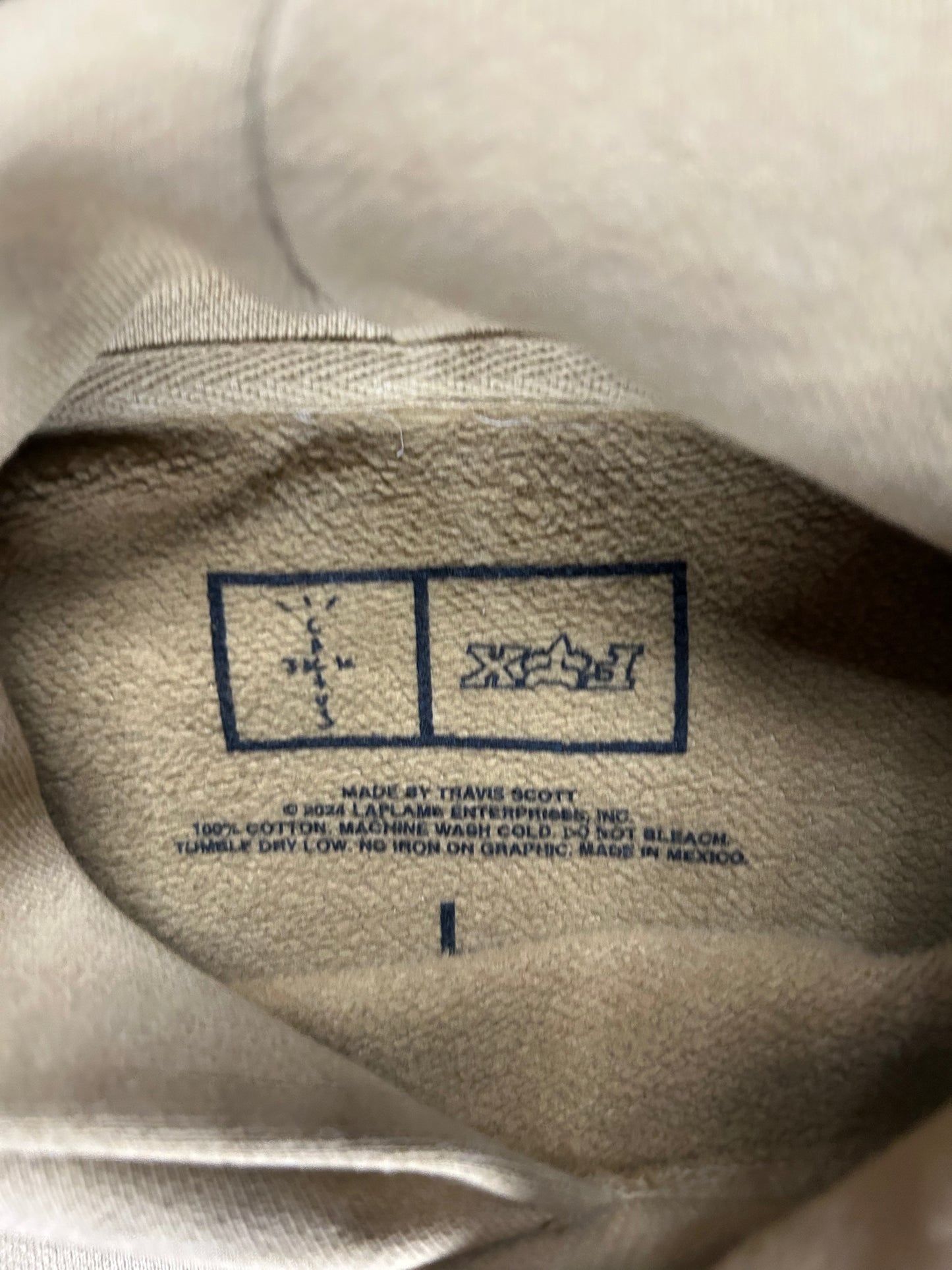 CACTUS JACK X FOX TAN HOODIE (PRE OWNED)