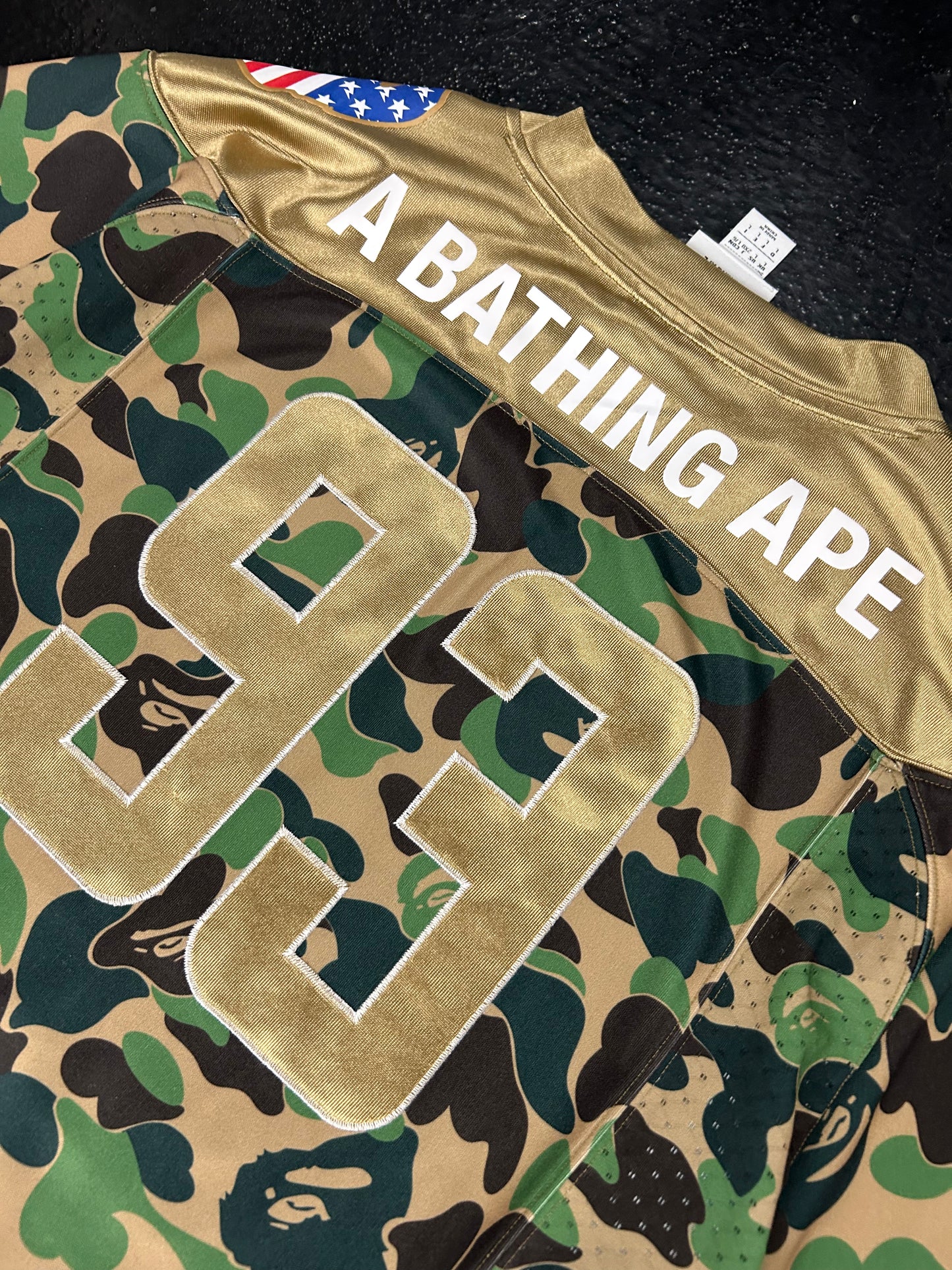 BAPE CAMO FOOTBALL JERSEY (PRE OWNED)