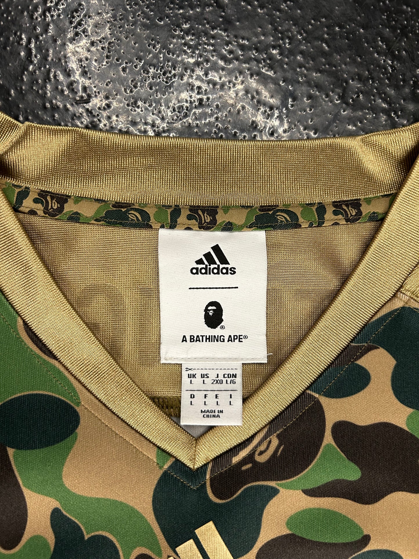 BAPE CAMO FOOTBALL JERSEY (PRE OWNED)
