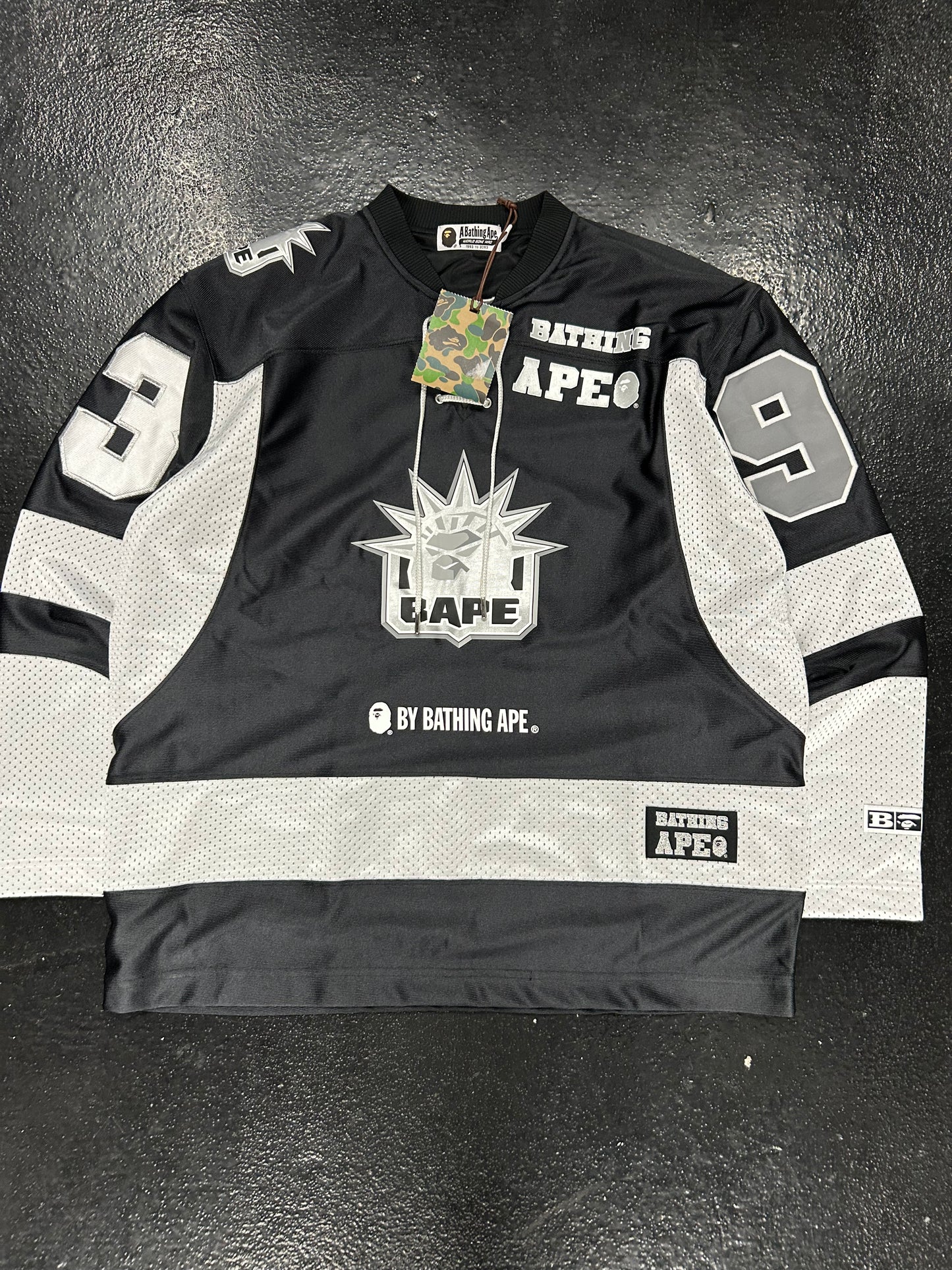 BAPE BLACK HOCKEY JERSEY (BRAND NEW)