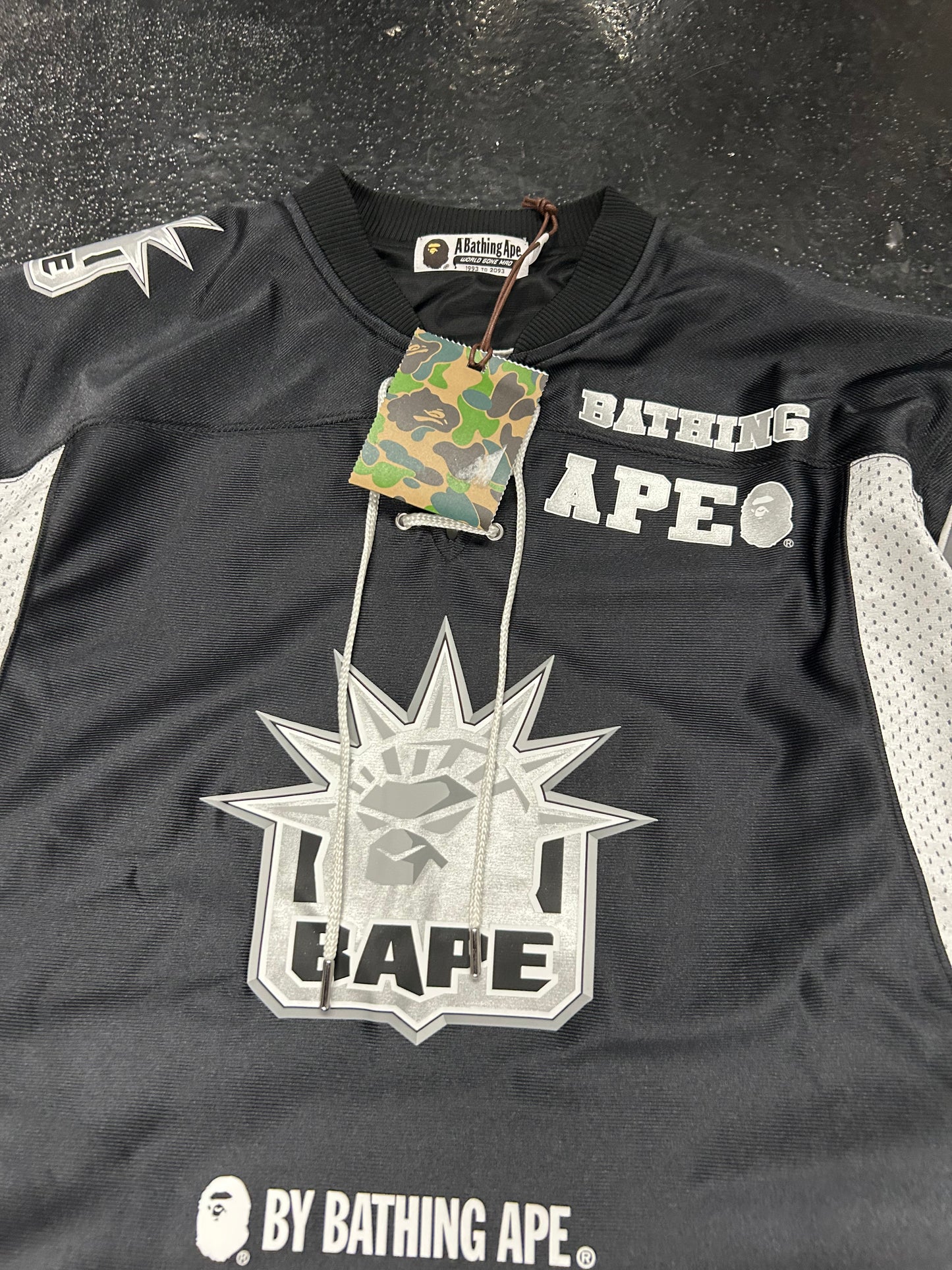 BAPE BLACK HOCKEY JERSEY (BRAND NEW)