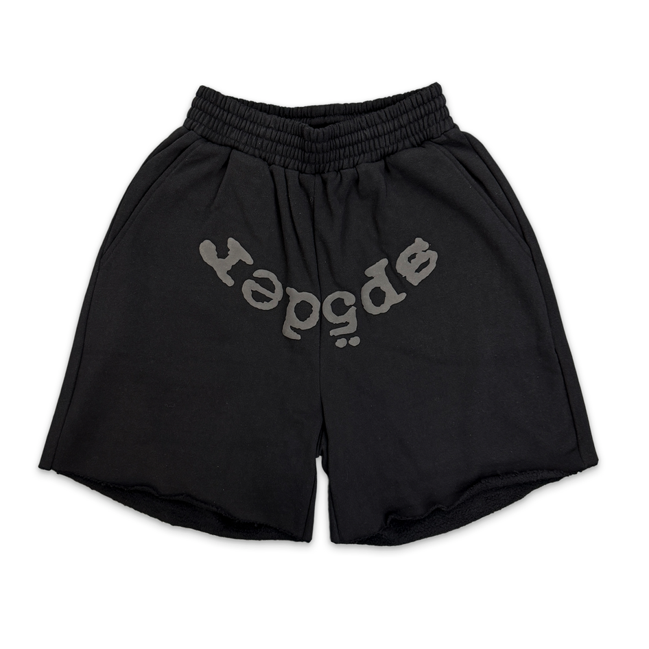 SP5DER OG LOGO V2 SWEATSHORTS BLACK (BRAND NEW)