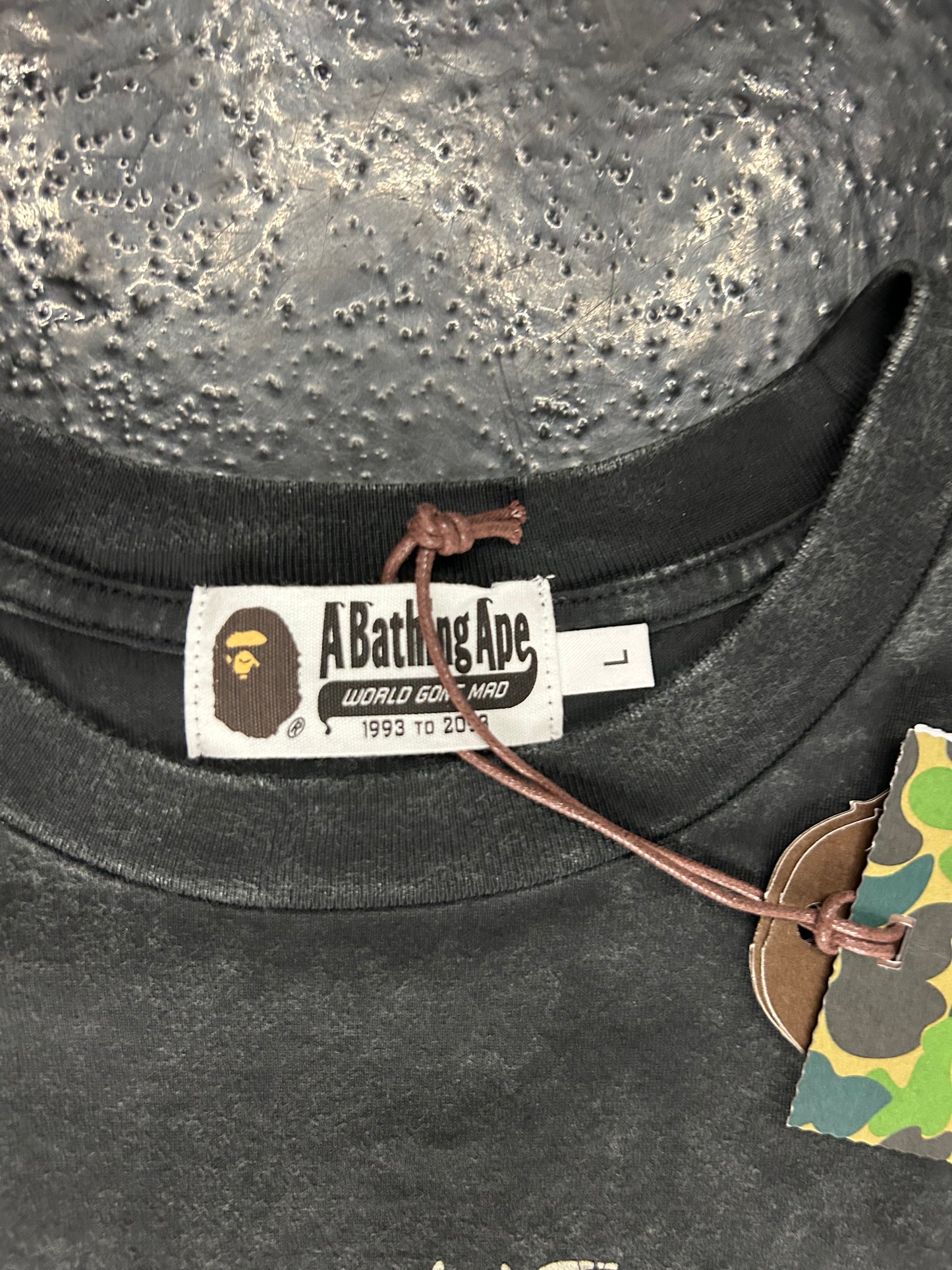 BAPE ACID WASH BLACK TEE (BRAND NEW)