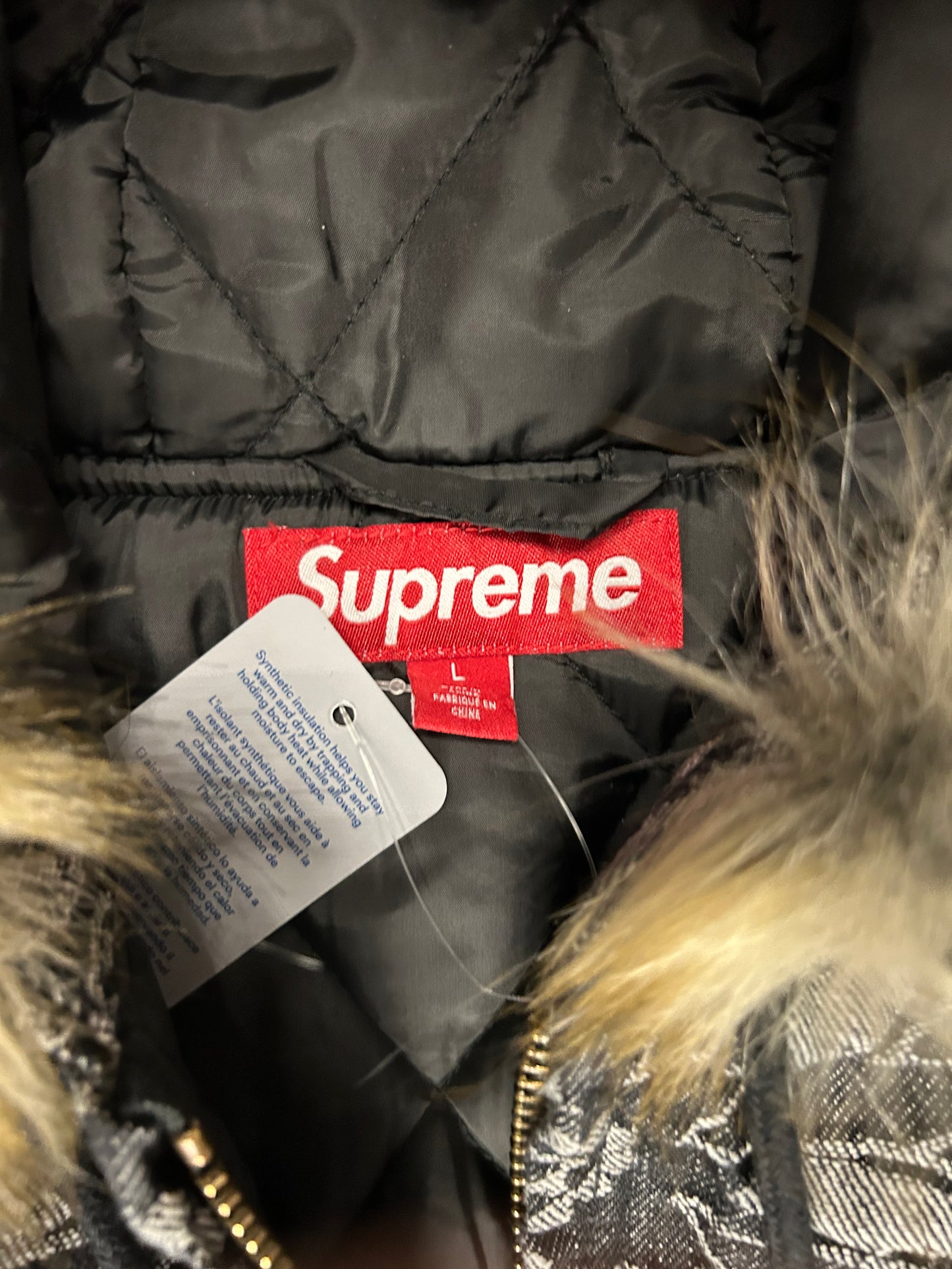 SUPREME BANDANNA JACQUARD DENIM ZIP (BRAND NEW)