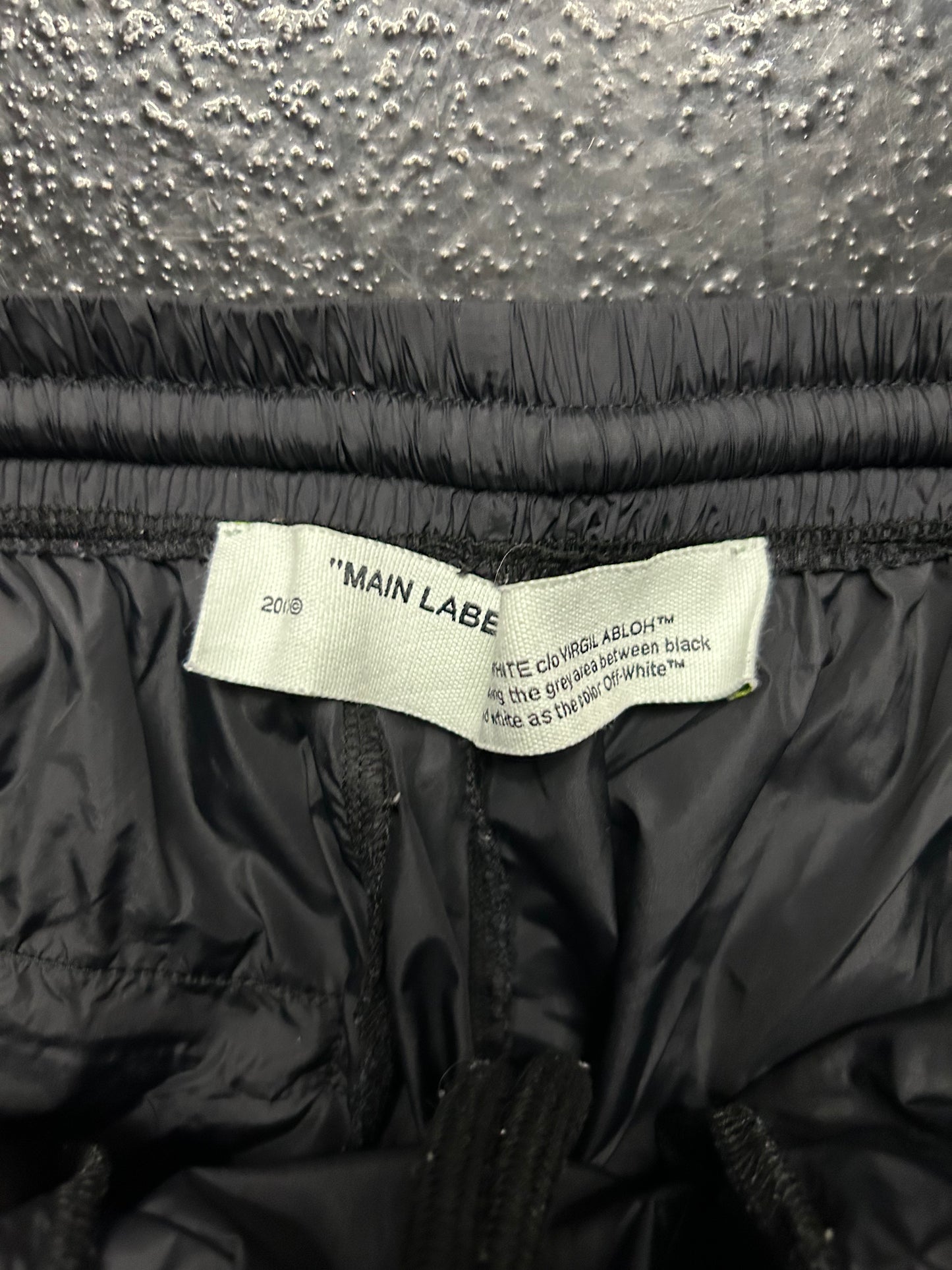 OFF WHITE BLACK TRACK PANTS (PRE OWNED)