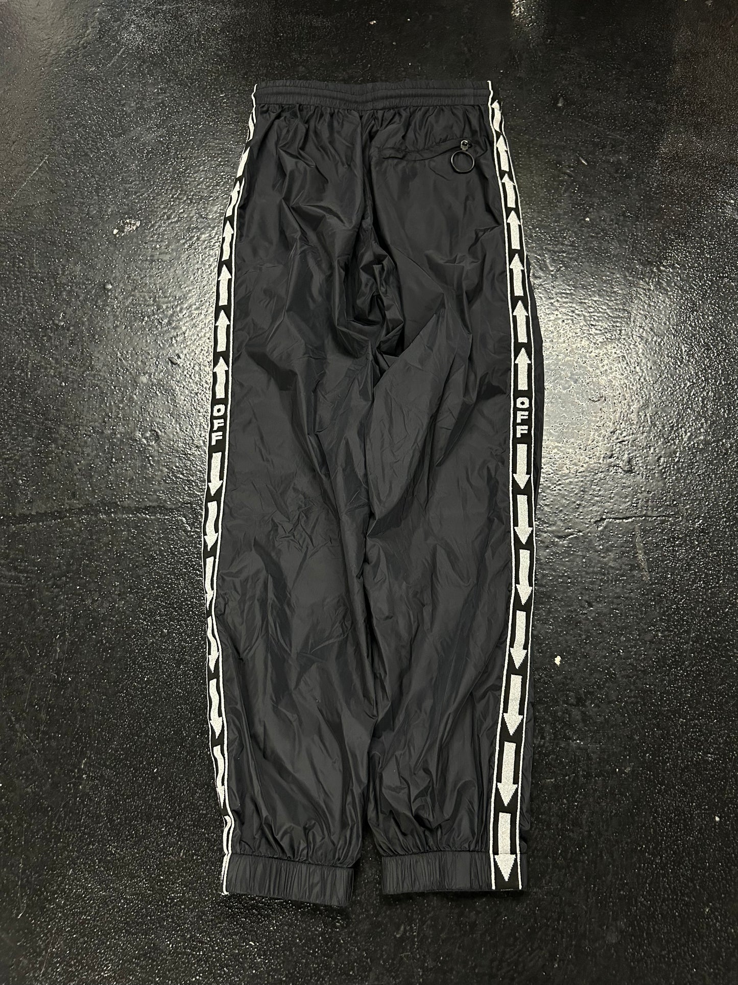 OFF WHITE BLACK TRACK PANTS (PRE OWNED)