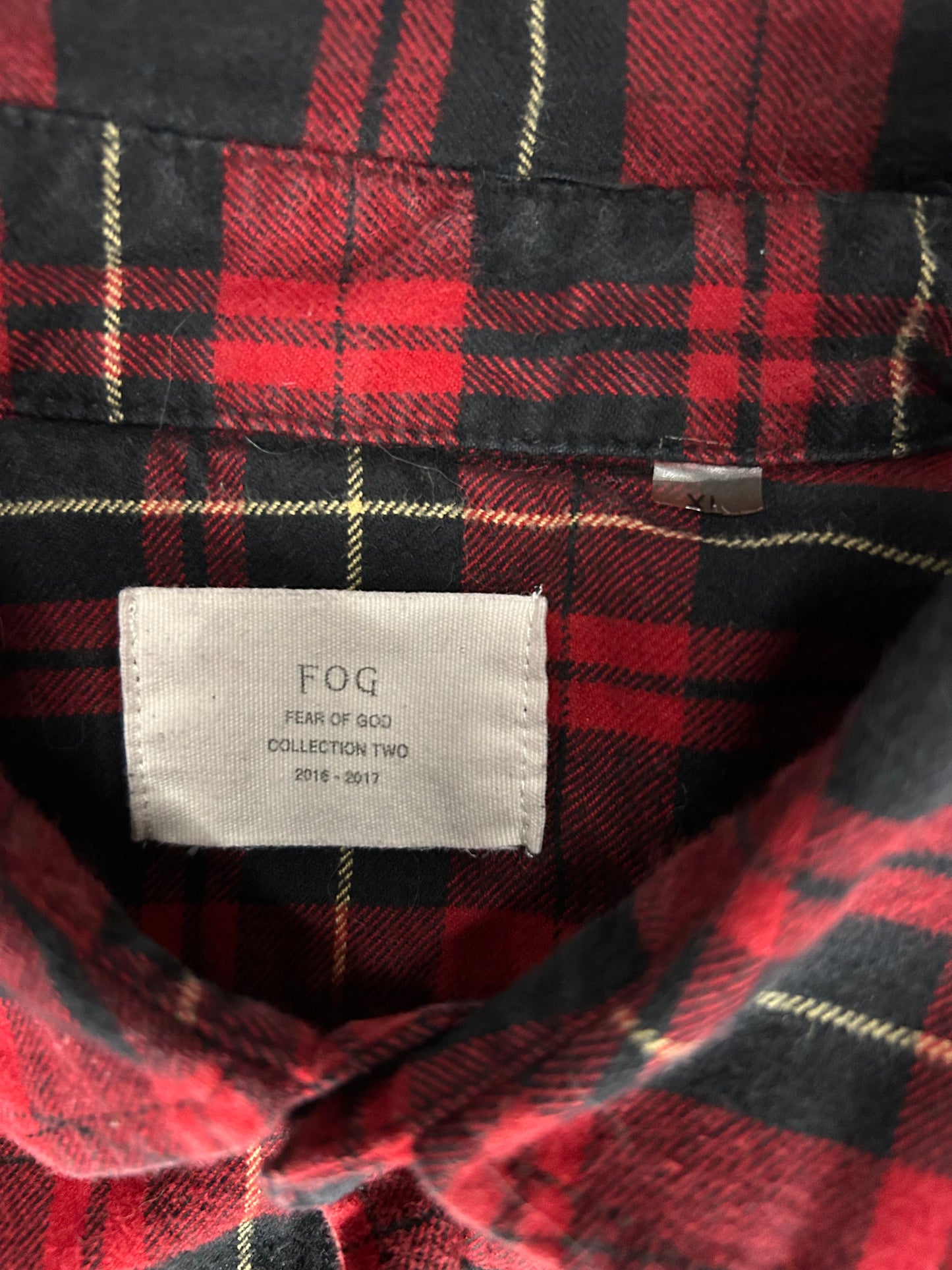 FEAR OF GOD FOG RED FLANNEL (PRE OWNED)