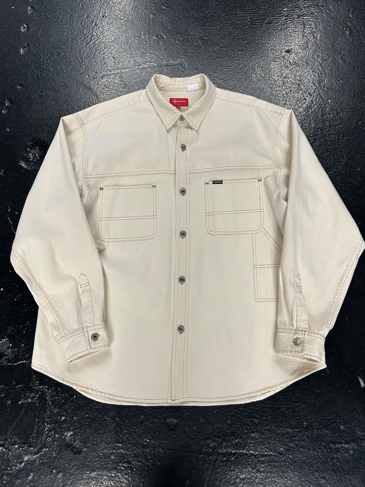 SUPREME DENIM PAINTERS SHIRT “NATURAL” (PRE-OWNED)