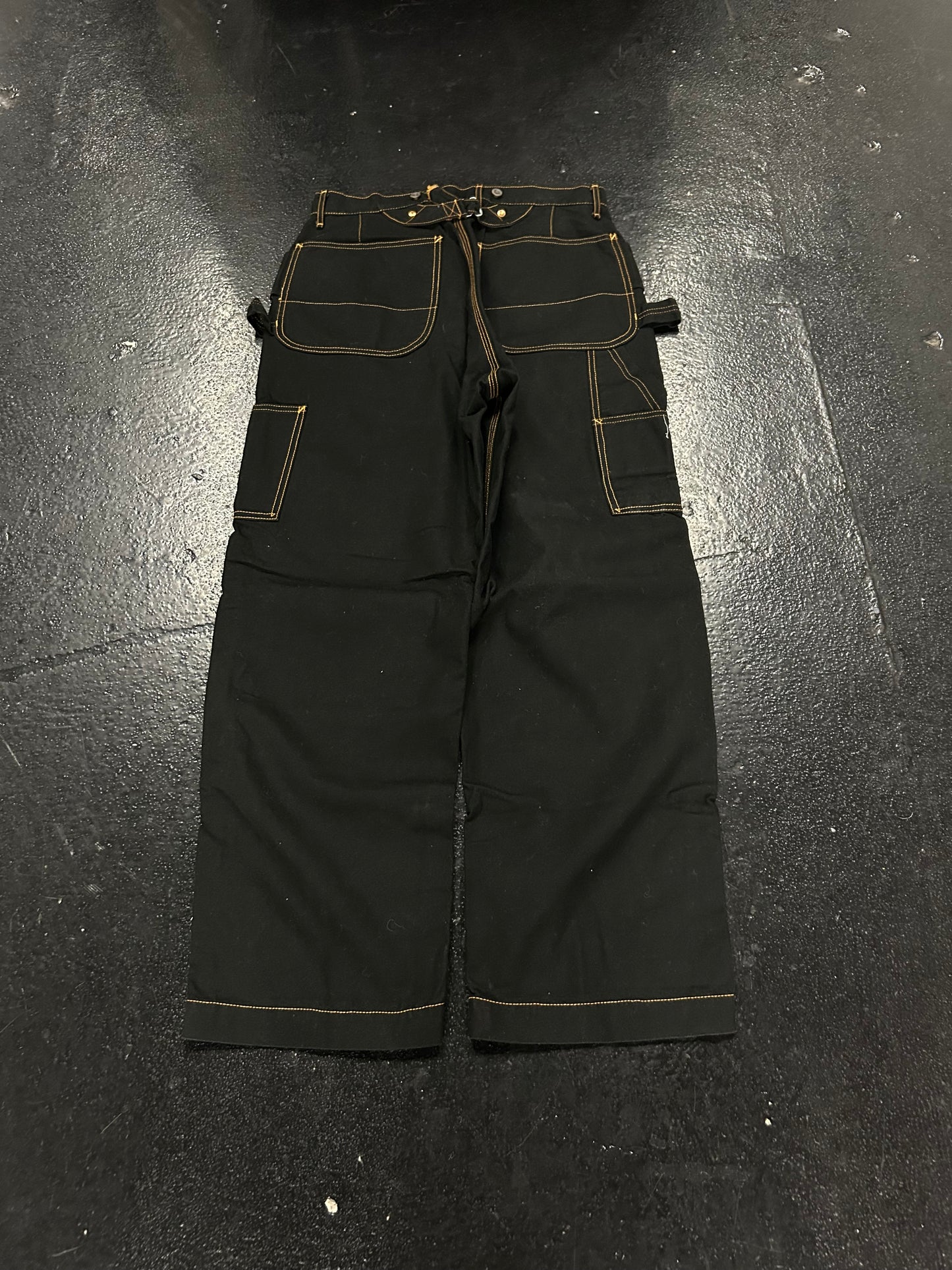KAPITAL LIGHT CANVAS LUMBER PANTS “BLACK” (PRE-OWNED)