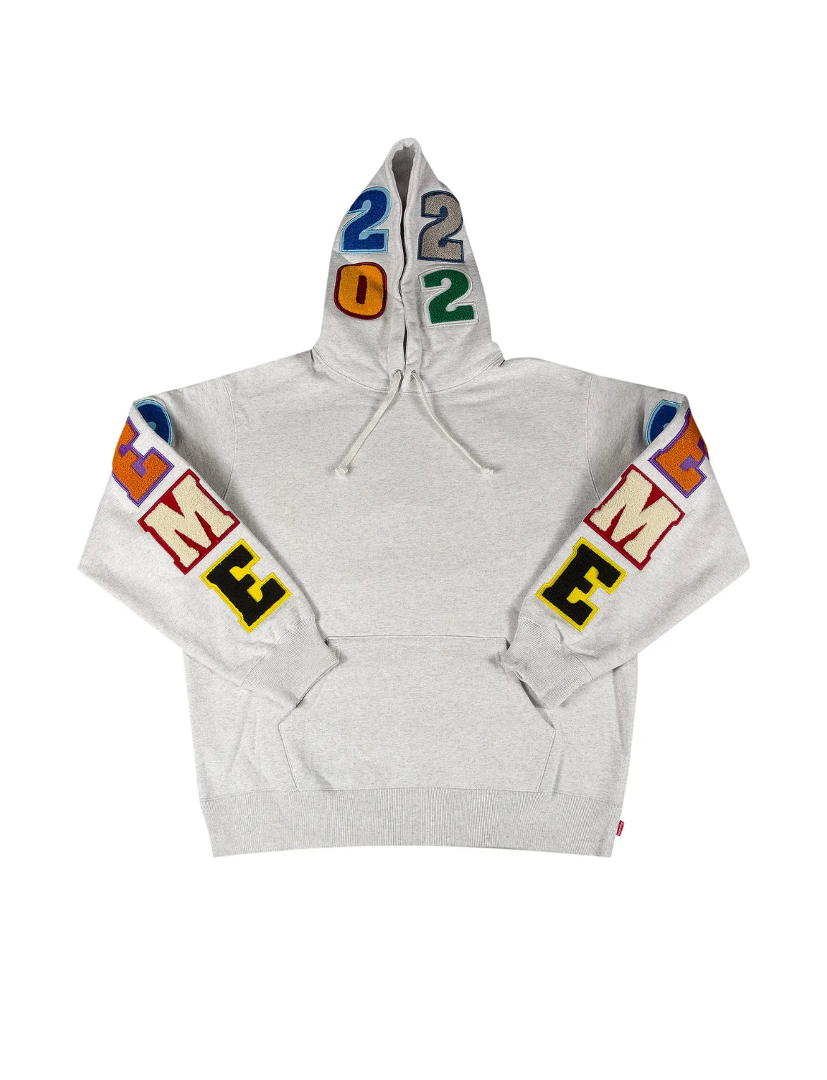 SUPREME TEAM CHENILLE HOODED SWEATSHIRT ASH GREY (VNDS)