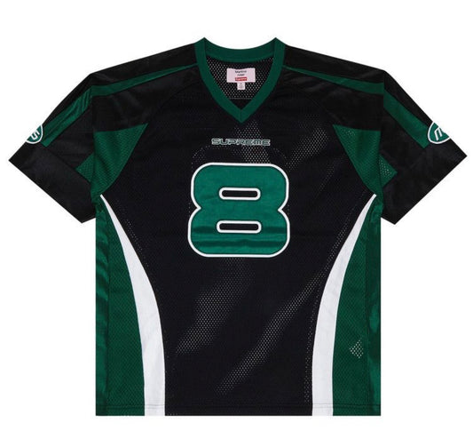 SUPREME X MARTINE ROSE FOOTBALL JERSEY “BLACK GREEN” (PRE-OWNED)