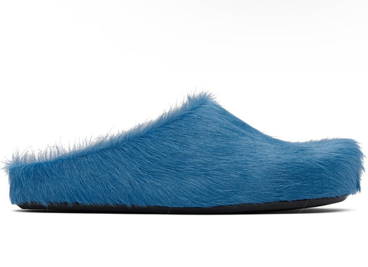 MARNI BLUE LONG HAIR CALFSKIN SLIP-ON LOAFERS (BRAND NEW)