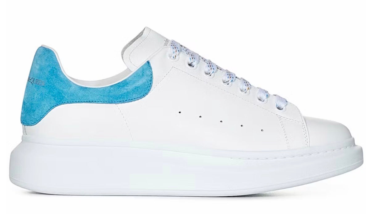 ALEXANDER MCQUEEN WHITE LAPIS BLUE SEUDE (PRE-OWNED NO BOX)