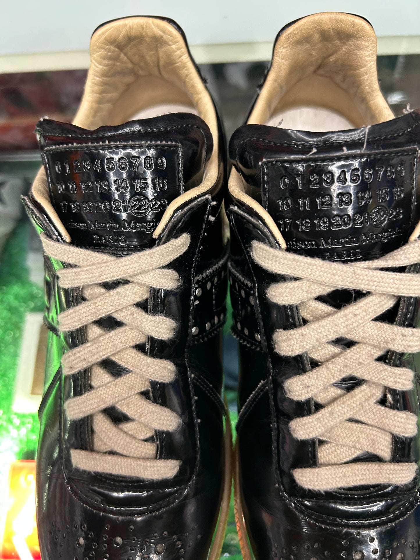 MASON MARGELLA LEATHER GATS (PRE-OWNED W/ BOX)