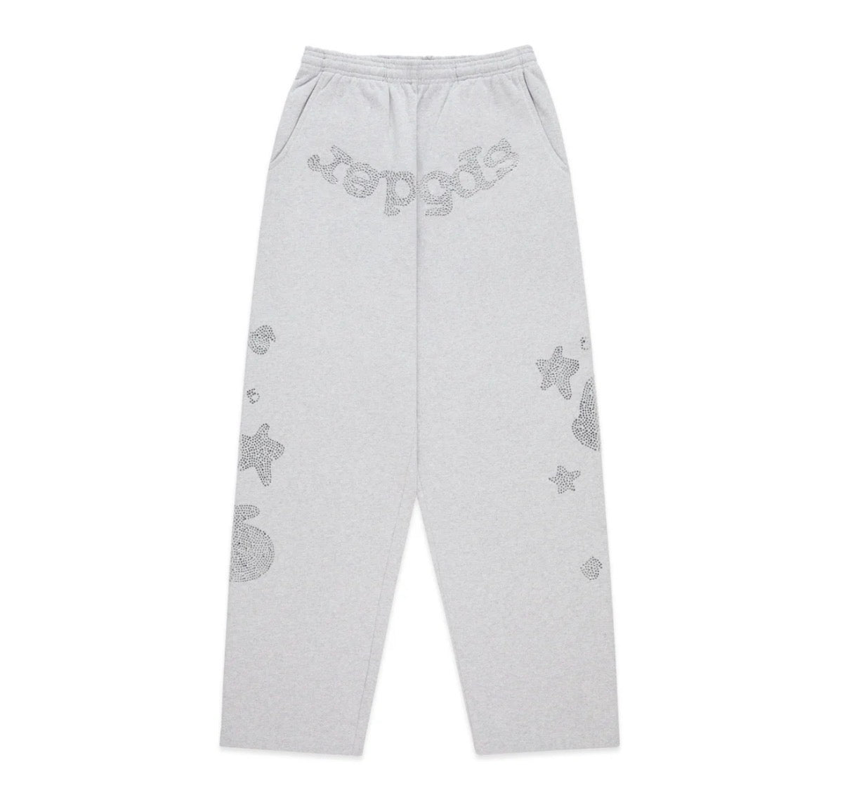 SP5DER RHINESTONE BELUGA V2 WIDE LEG SWEATPANTS (BRAND NEW)