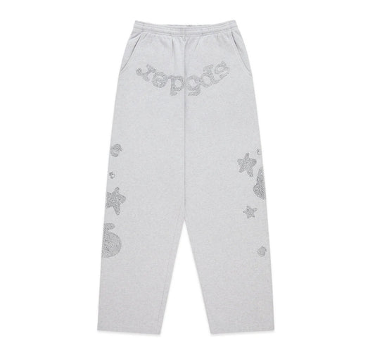SP5DER RHINESTONE BELUGA V2 WIDE LEG SWEATPANTS (BRAND NEW)