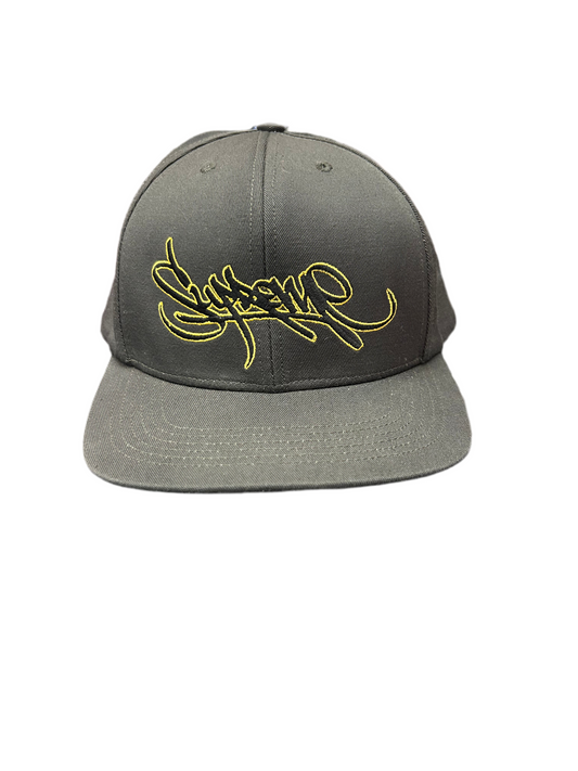 SUPREME BLACK SCRIPT HAT (PRE OWNED)