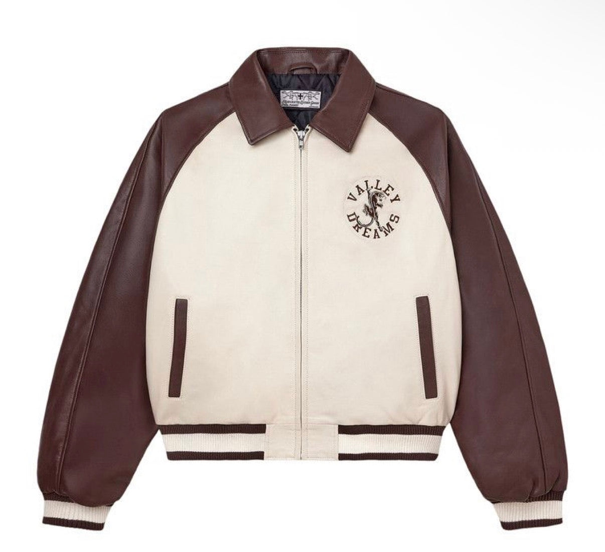 VALE FOREVER WOODBURY BOMBER BROWN/CREAM (BRAND NEW)