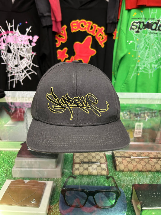 SUPREME FW23 HANDSTYLE 6-PANEL ‘CHARCOAL’ HAT (PRE-OWNED)