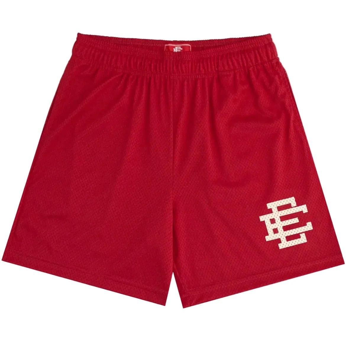 ERIC EMANUEL EE BASIC MESH SHORTS RED
