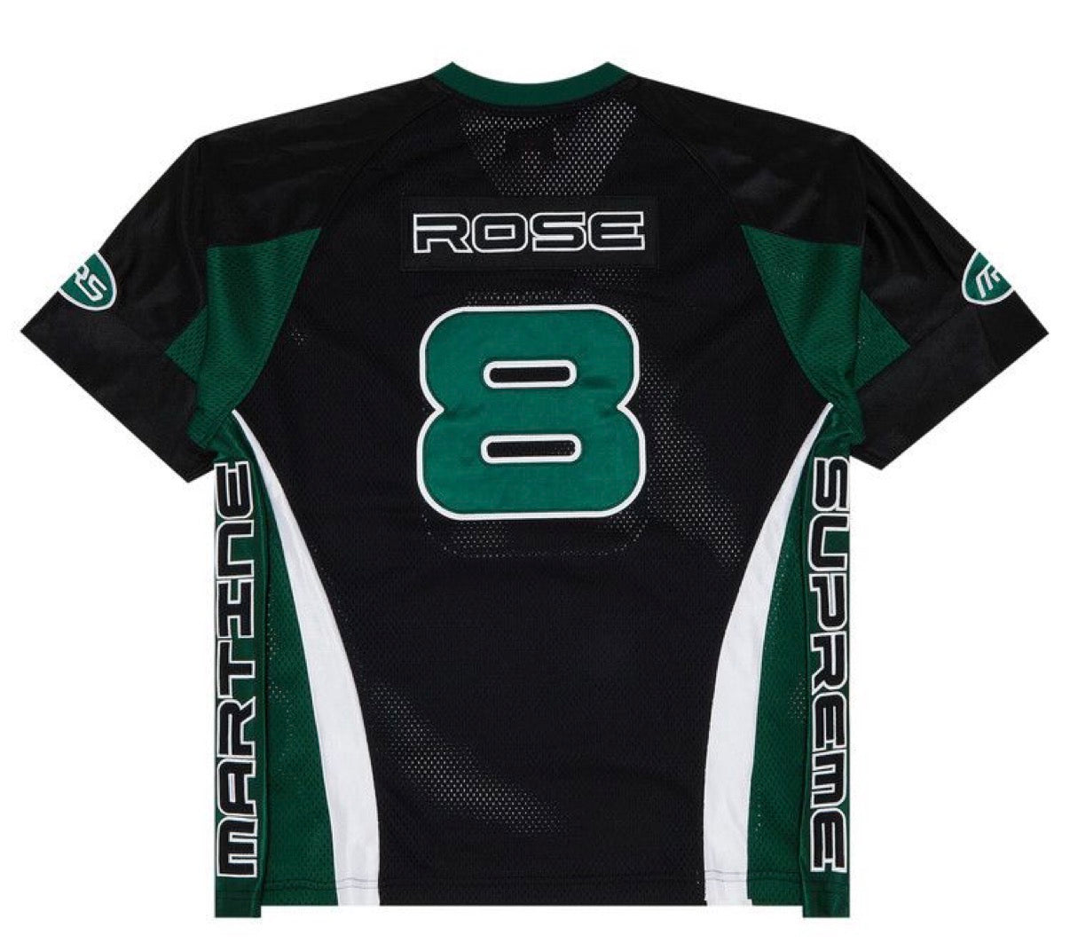 SUPREME X MARTINE ROSE FOOTBALL JERSEY “BLACK GREEN” (PRE-OWNED)