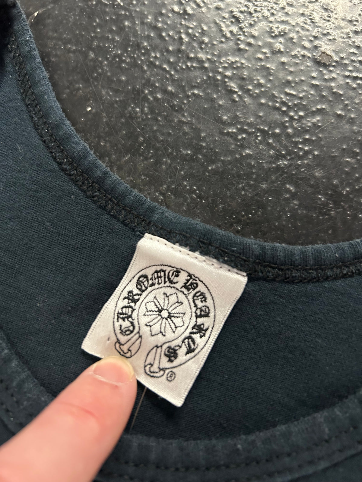 CHROME HEARTS VERTICAL LOGO TANK TOP (PRE-OWNED)