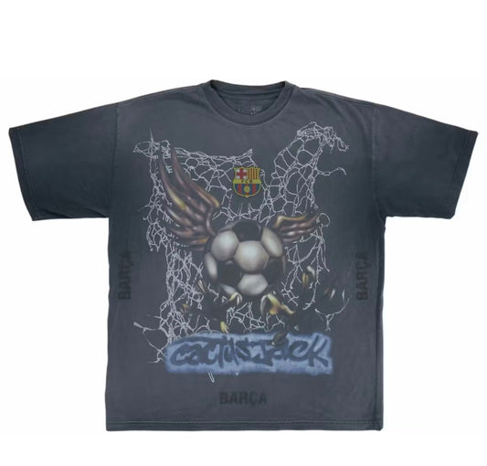 TRAVIS SCOTT X FC BARCELONA WASHED SPRAY LOGO (BRAND NEW)