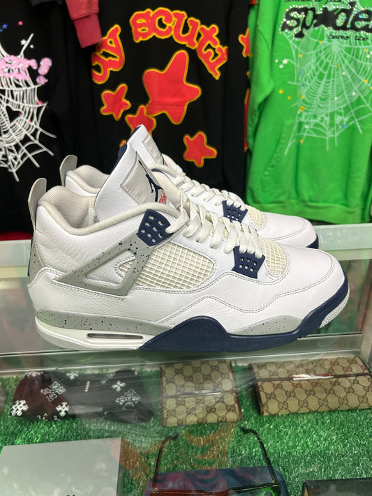 JORDAN 4 RETRO MIDNIGHT NAVY (PRE-OWNED W/ BOX)