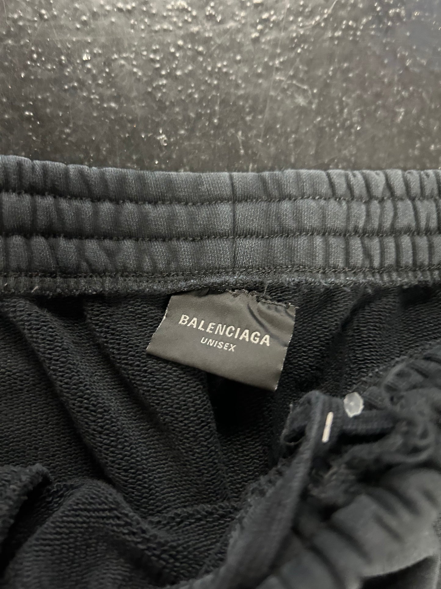 BALENCIAGA STENCIL BLACK SWEATPANTS (PRE-OWNED)