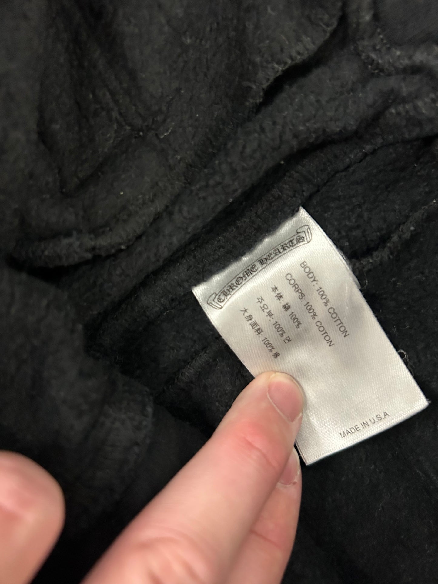 CHROME HEARTS SCRIPT CUFFED SWEATPANTS “BLACK” (PRE-OWNED)
