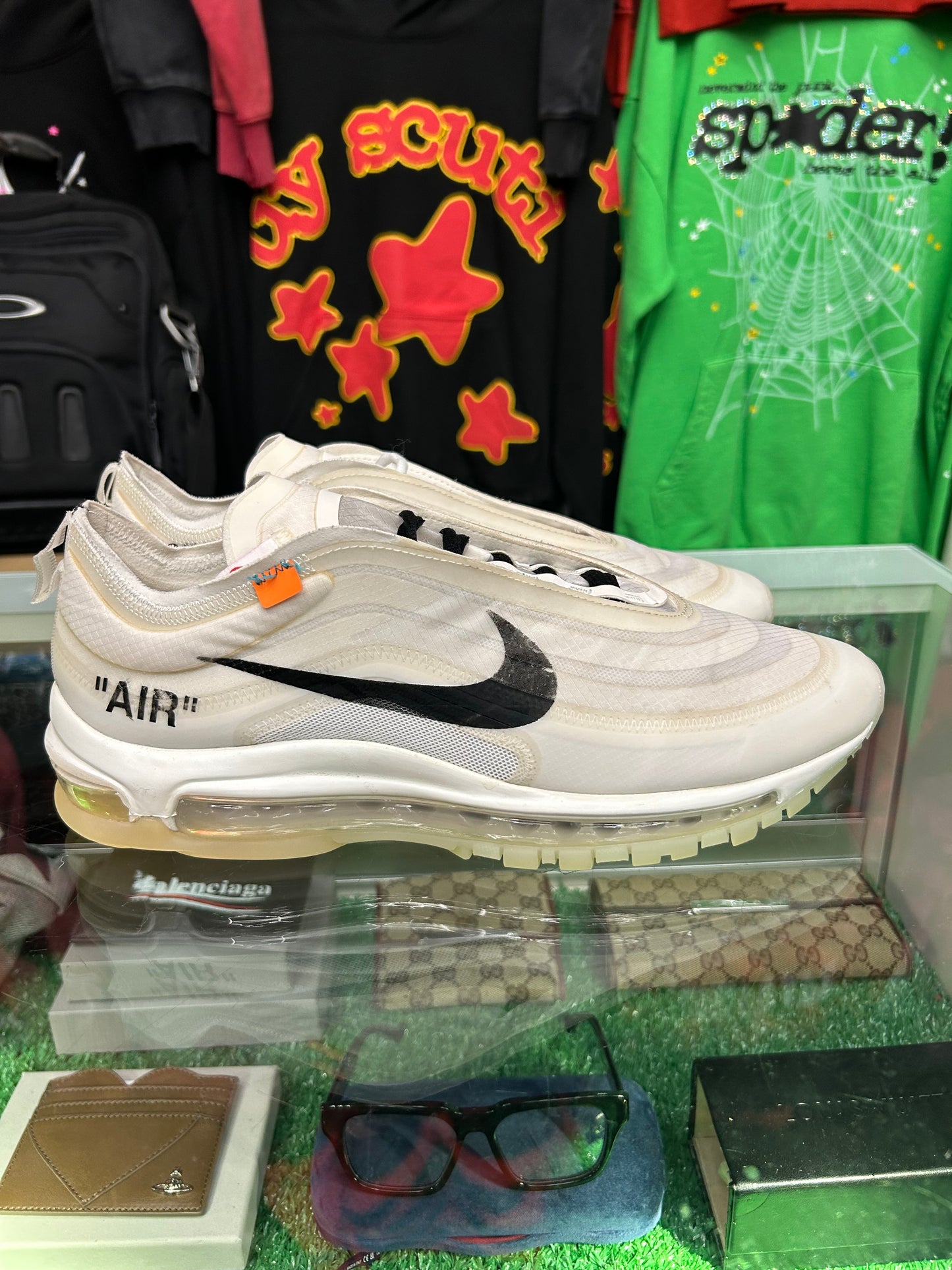 OFF-WHITE NIKE AIR MAX 97S  (PRE-OWED / WITH BOX)