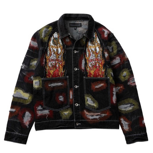 WHO DECIDES WAR ALL OVER EMBROIDERY TRUCKER (BRAND NEW)