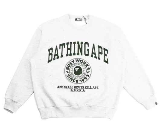 BAPE COLLEGE GRAPIC SWEATSHIRT GREY (BRAND NEW)